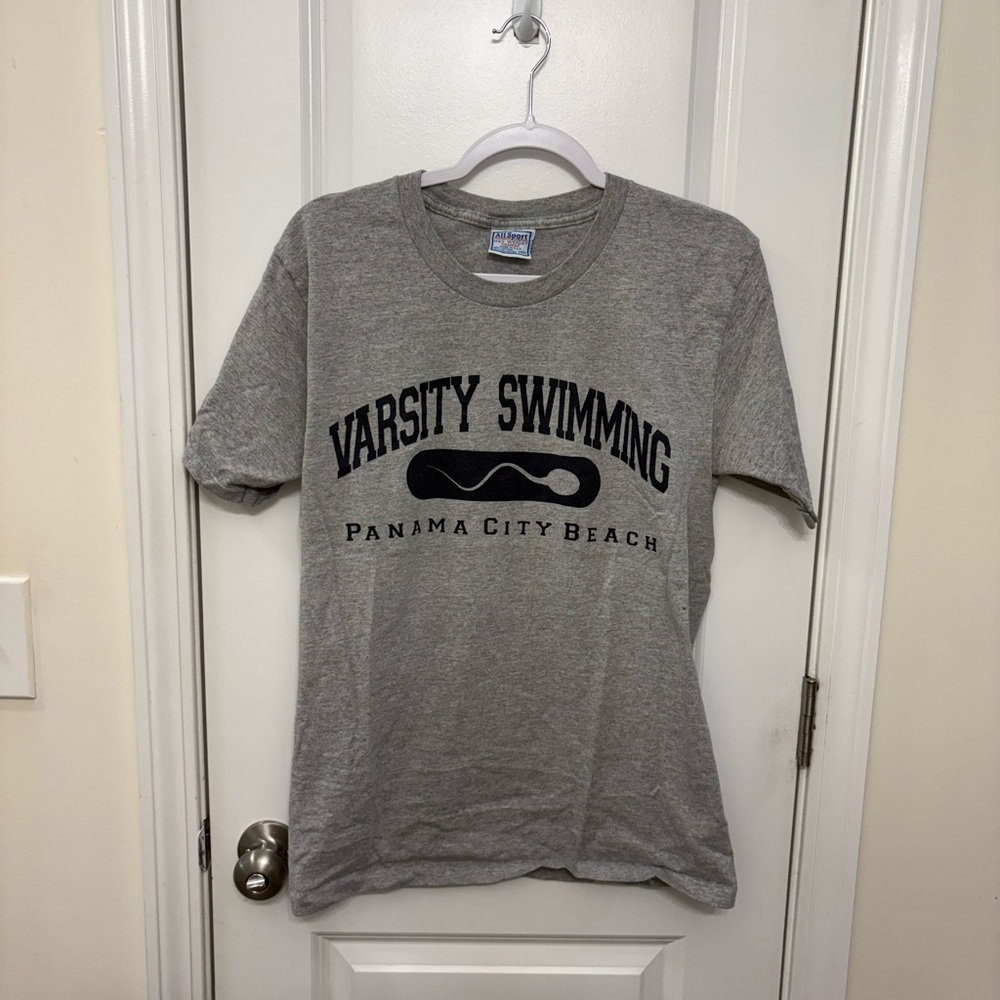Gray Varsity Swimming T-Shirt